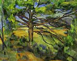 Paul Cezanne Canvas Paintings - Pine Tree near Aix
